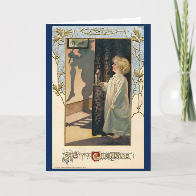 Carte Vintage Noël 1940s Retro Holiday (Devant)