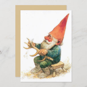 Carte Vintage Noël Gnome