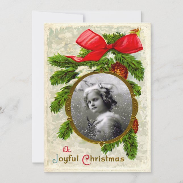 Carte Vintage Noël Modèle plat (Devant)