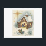 Carte Vintage Noël Nativité<br><div class="desc">Jolie image de la Nativité Vintage.</div>