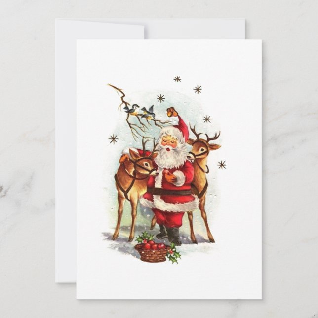 Carte Vintage Noël Père Noël (Devant)