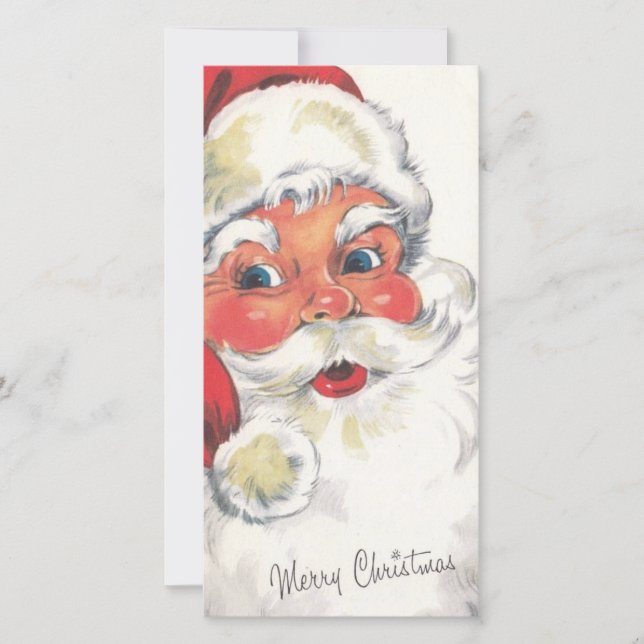 Carte Vintage Noël Père Noël (Devant)