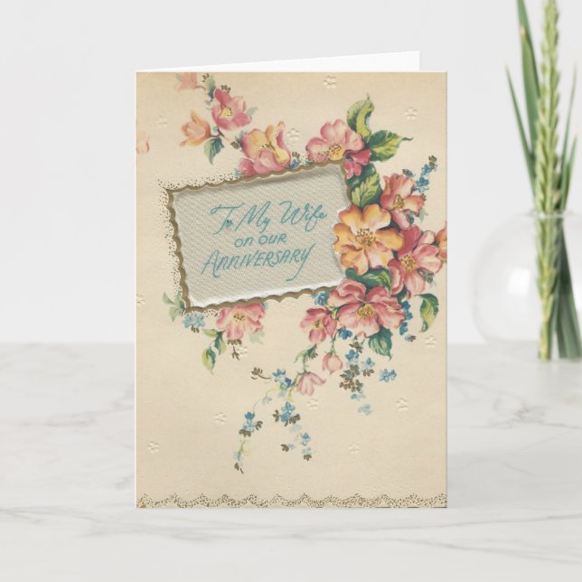 Carte Vintage Notre Anniversaire "Mario" 2 (Devant)