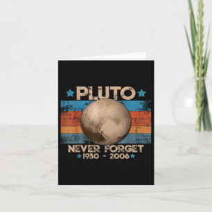 Carte Vintage N'Oubliez Jamais Pluto Drôle Rétro Astrono