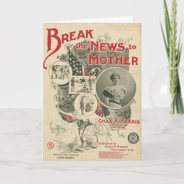 Carte - Vintage "Nous avons un bébé" (Devant)