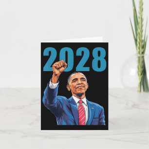Carte Vintage Obama 2028 Un drôle d'élection politique p