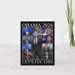 Carte Vintage Obama 2028 Un drôle d'élection politique p