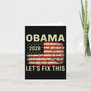 Carte Vintage Obama 2028 Un drôle d'élection politique p
