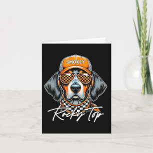 Carte Vintage Orange Blooké Tennessee Amoureux des chien