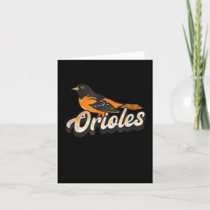 Carte Vintage Oriole Bird, Oriole Fan Supporter Bird