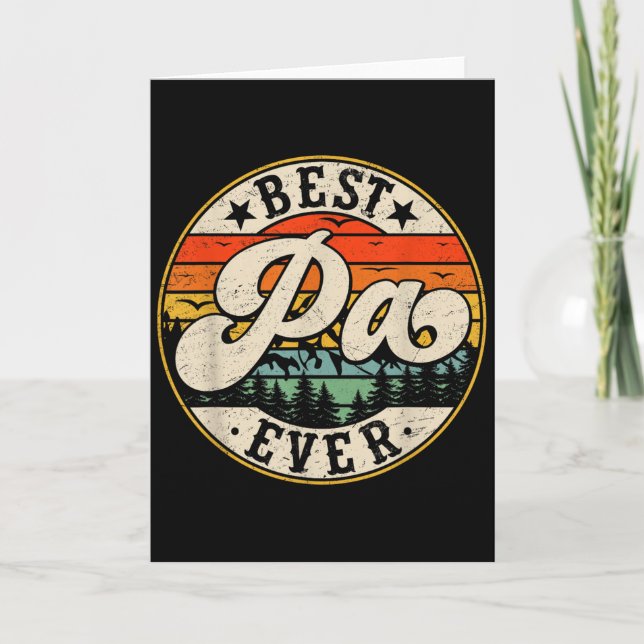 Carte Vintage Pa Ever Father's Day Grandpa Men  (Devant)