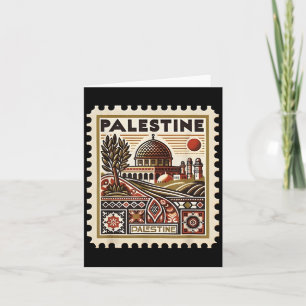 Carte Vintage Palestine Stamp Dome Patrimoine culturel A