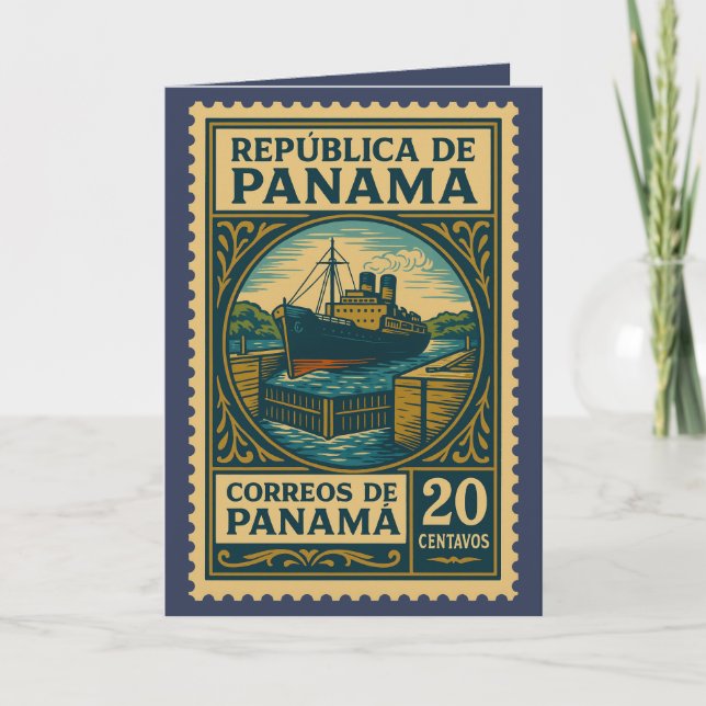 Carte Vintage Panama Postage Stamp   (Devant)