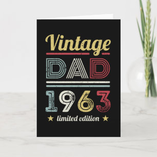 Carte Vintage Papa 1963 60e anniversaire Cadeau Hommes R