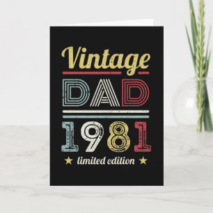 Carte Vintage papa 1981 40e anniversaire Cadeaux Hommes 