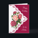Carte Vintage Peony Flower for maman, Mother Birthday<br><div class="desc">Vintage Peony Flower for maman,  Mother Birthday</div>