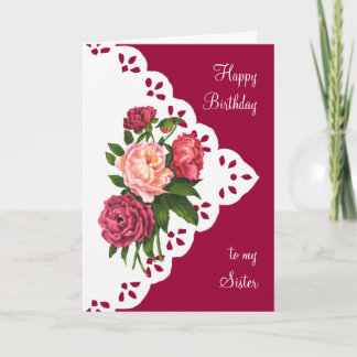 Carte Vintage Peony Flower Scripture Verset