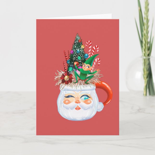 Carte vintage Père Noël Mug Holiday (Devant)