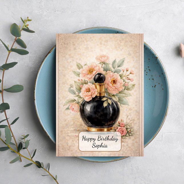 Carte Vintage Perfume Bottle (Créateur téléchargé)