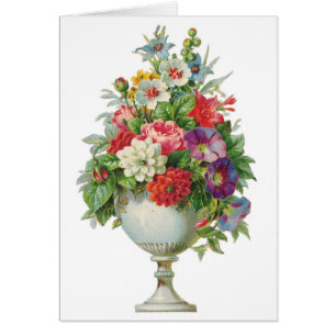 Carte Vintage personnalisable pour le bol de fleur