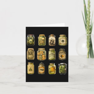 Carte Vintage Pickle Jar Halloween Canned Pickle Éffraya