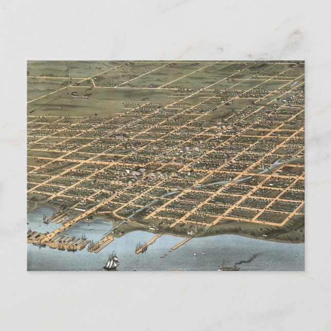 Carte vintage Pictorielle d'Erie Pennsylvanie (187 (Devant)