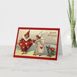 Carte vintage Pierrots Valentine