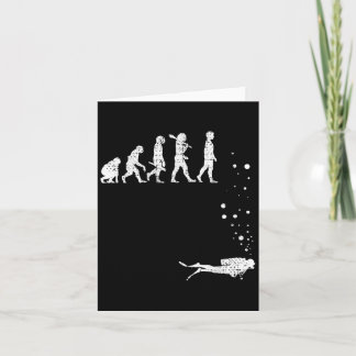 Carte Vintage Plongée Evolution Diver Diver Diver Diver