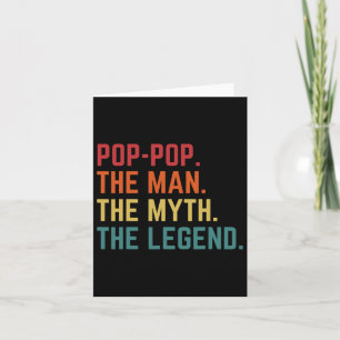Carte Vintage Pop-pop Homme Mythe Légende Papa Père gran