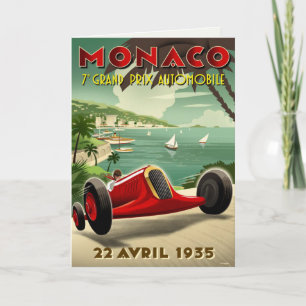 Carte Vintage Postcard With Racing Sport Poster Print