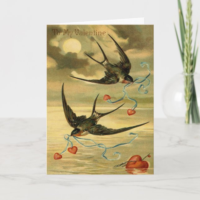 Carte vintage pour la Saint-Valentin (Devant)