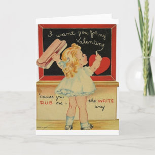 Carte vintage pour la Saint Valentin