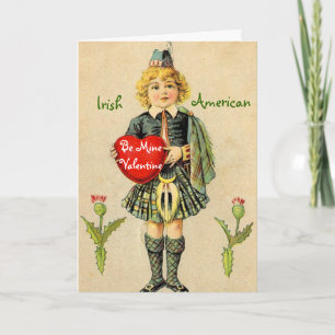 Carte vintage pour la Saint-Valentin irlandaise