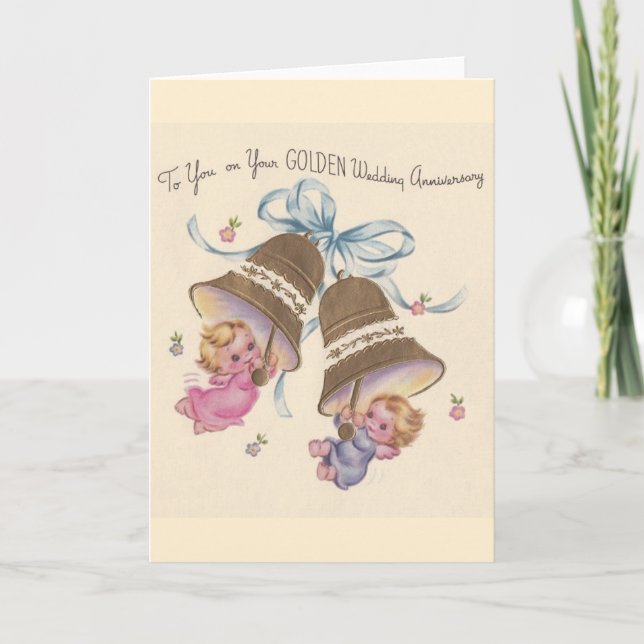 Carte vintage pour les noces d'or (Devant)