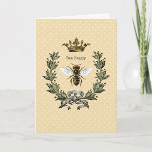 Carte Vintage Queen Bee Joyeux anniversaire 3