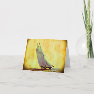 Carte vintage Racing Yacht Note