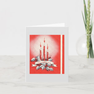 Carte vintage Red Christmas Candles