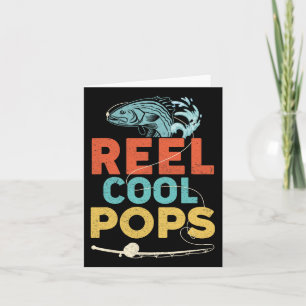 Carte Vintage Reel Cool Pops Fête des pères de pêche Pêc