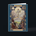 Carte Vintage Religious Christmas Card<br><div class="desc">Retro / Vintage Religious Christmas greeting card.  Victorious Risen Lord.  Merry Christmas.</div>