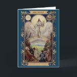 Carte Vintage Religious Christmas Card<br><div class="desc">Retro / Vintage Religious Christmas greeting card.  Victorious Risen Lord.  Merry Christmas.</div>