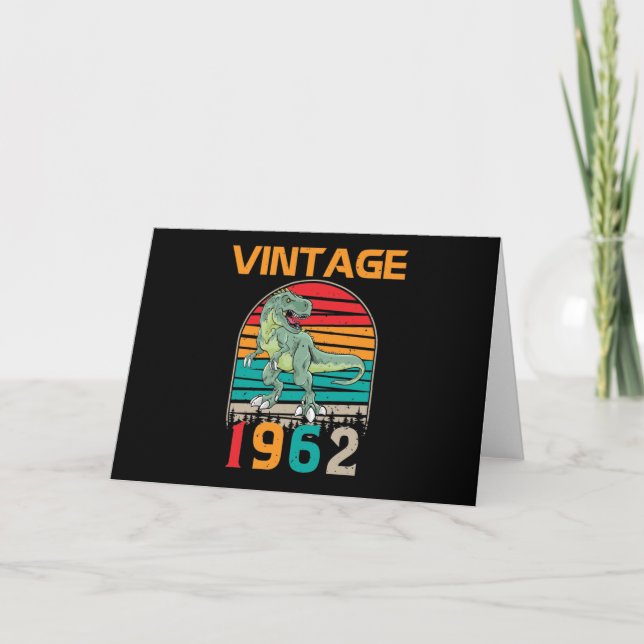 Carte Vintage Retro 1962 Anniversaire (Devant)
