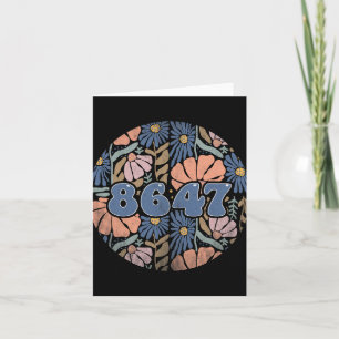 Carte Vintage Retro 8647 Subtle Anti Trump 86 47 Floral