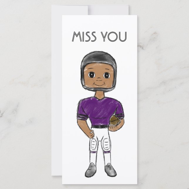 Carte vintage retro football player (Devant)