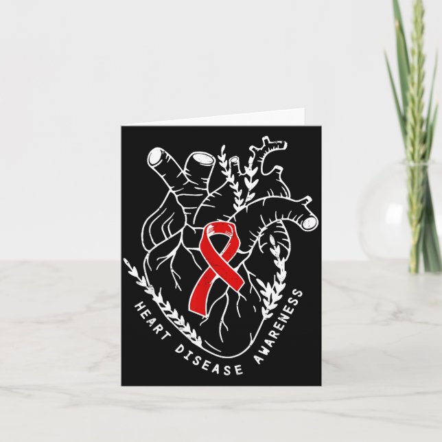 Carte Vintage Retro Heart Disease Awareness Funny  (Devant)