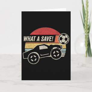 Carte Vintage Retro Quelle économie ! Voiture de footbal