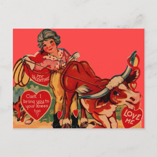 Carte vintage Retro Rodeo Valentine (Devant)