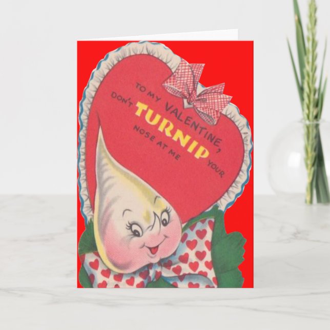 Carte vintage Retro Turnip Valentine (Devant)