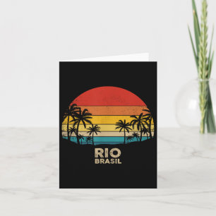 Carte Vintage Rio De Janeiro - Brésil Beach Souvenir