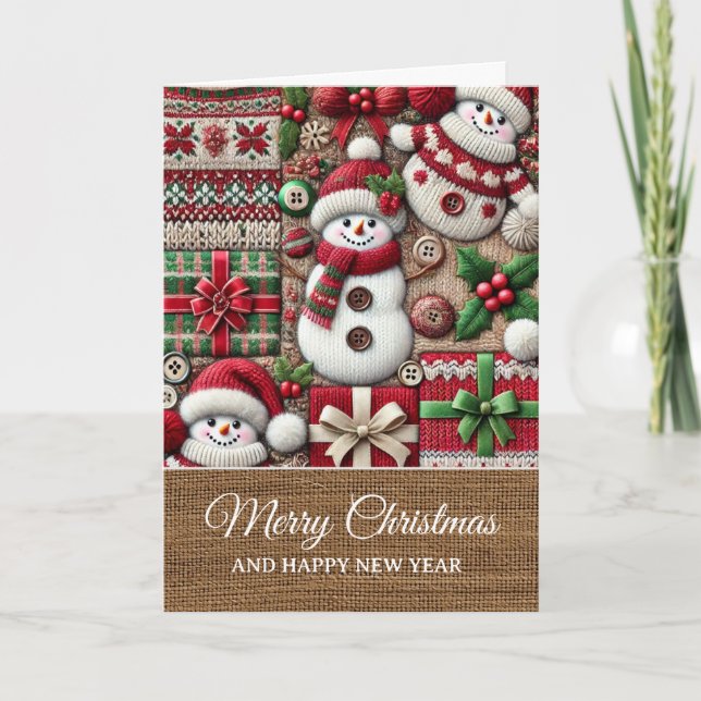 Carte Vintage Rustic Ugly Christmas Sweater Christmas  (Devant)