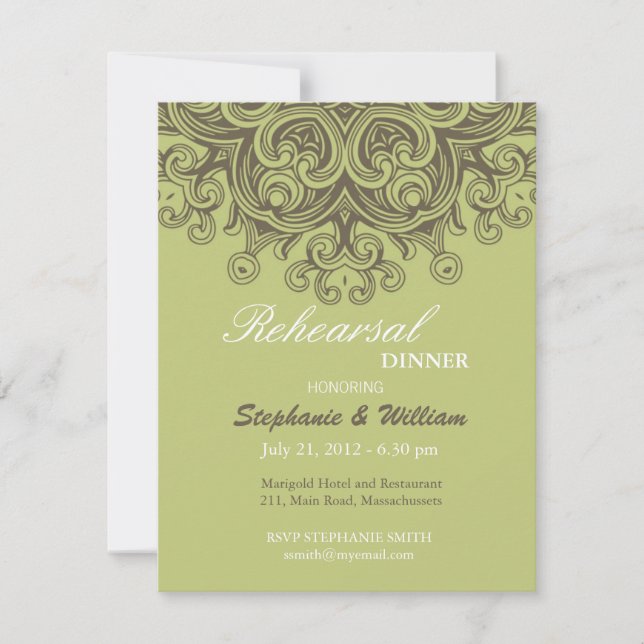 Carte vintage Sage Green Rehearer (Devant)